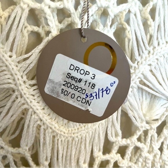 Apricot White Crochet Top with Tassels BNWT - Picture 5 of 6